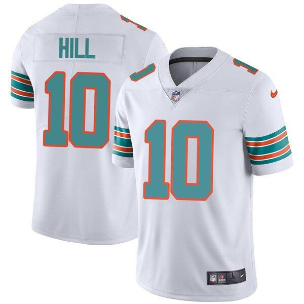 Men??s Miami Dolphins #10 Tyreek Hill White Color Rush Limited Stitched Football Jersey